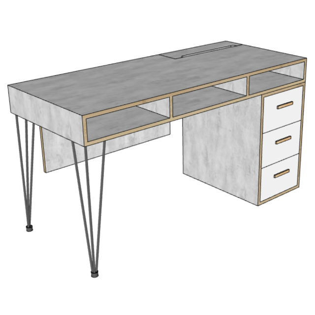 Bàn Làm Việc 1m4 Gỗ Plywood TK291