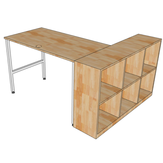 Bàn Làm Việc Góc Tường Hệ Chân Minimal TK299