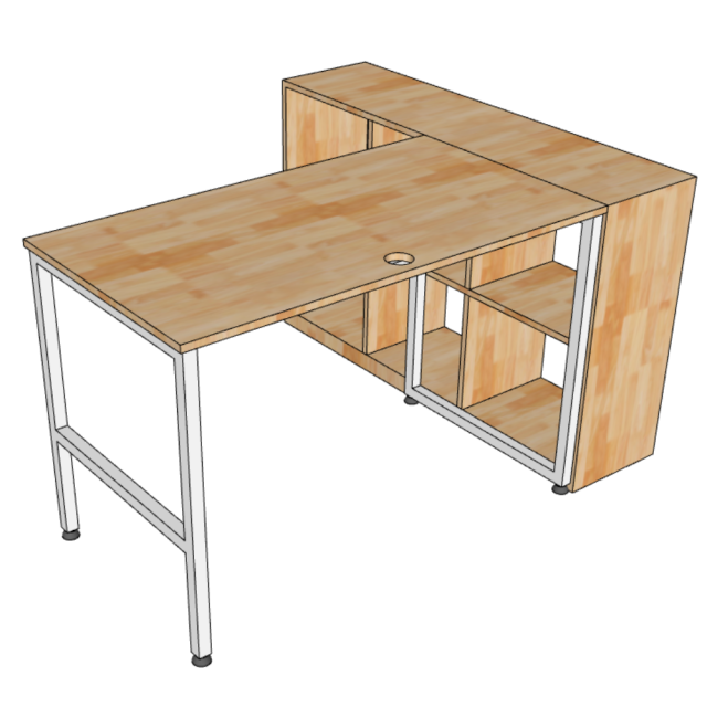 Bàn Làm Việc Góc Tường Hệ Chân Minimal TK299