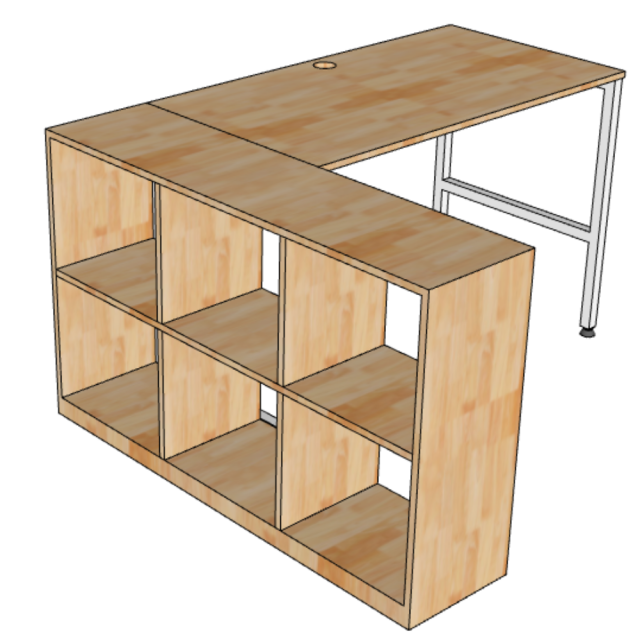 Bàn Làm Việc Góc Tường Hệ Chân Minimal TK299