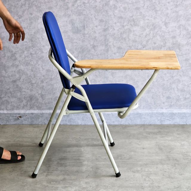 Ghế xếp văn phòng có bàn viết khung sắt bọc nệm HOGVP153