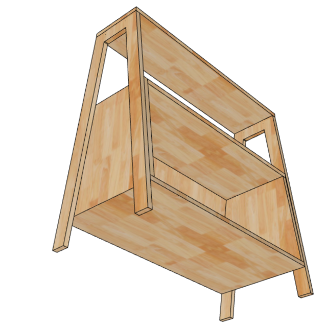 Kệ trang trí 80x40x80cm gỗ cao su KTT68042