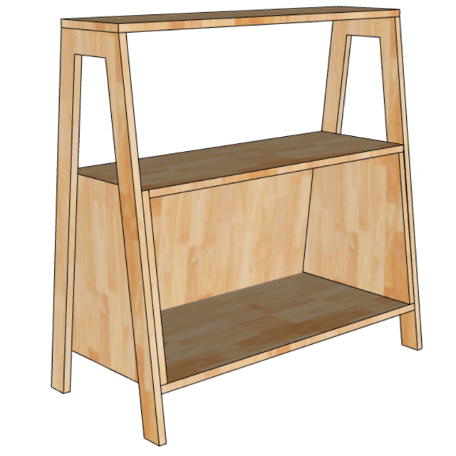 Kệ trang trí 80x40x80cm gỗ cao su KTT68042