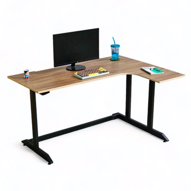 Bàn Gaming góc L 140x100cm gỗ plywood chân sắt lắp ráp GD68081 Bàn Gaming góc L 140x100cm gỗ plywood chân sắt lắp ráp GD68081