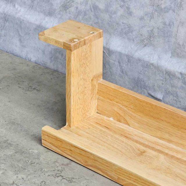 Khay đi dây gắn dưới mặt bàn gỗ cao su KHD007