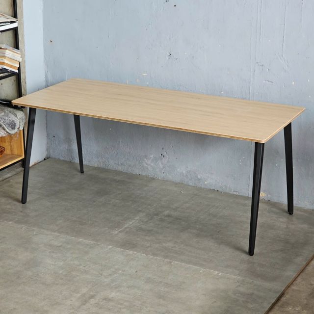 Bàn họp 180x80cm gỗ Plywood phủ melamin chân Đa Giác HDG015