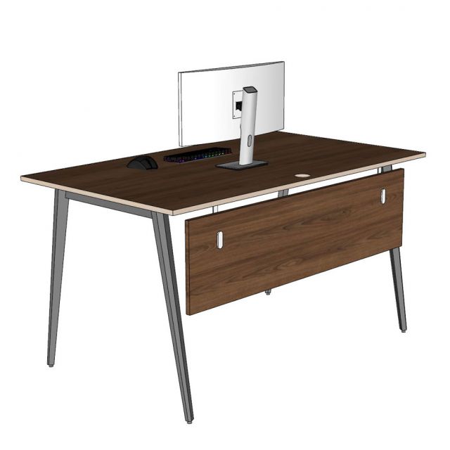 Bàn làm việc 140x80cm gỗ Plywood phủ melamin chân hệ Đa Giác HDG014