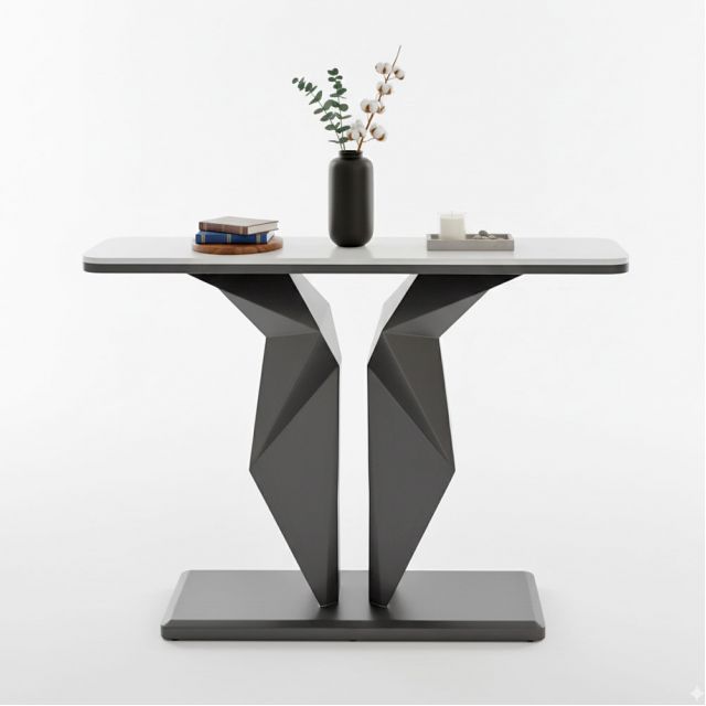 Bàn Console DEAS 120x30x85cm chân sắt mặt đá CST064