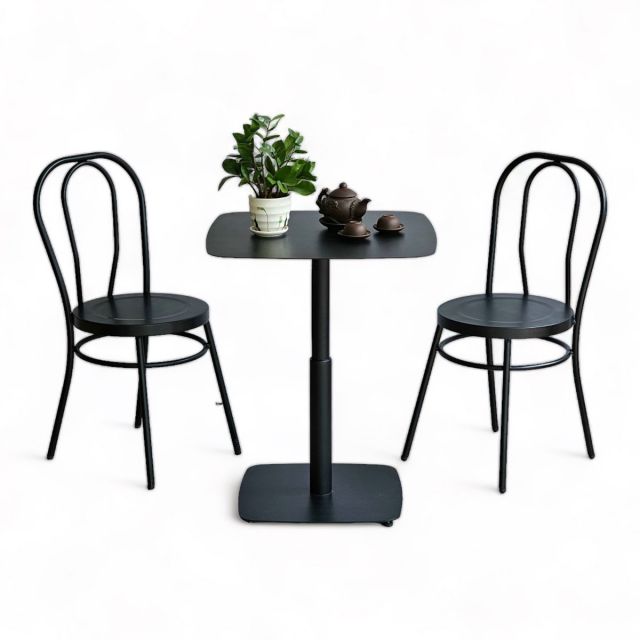 Combo bàn cafe sắt và 2 ghế Thonet sắt sơn tĩnh điện CBCF300 Combo bàn cafe sắt và 2 ghế Thonet sắt sơn tĩnh điện CBCF300