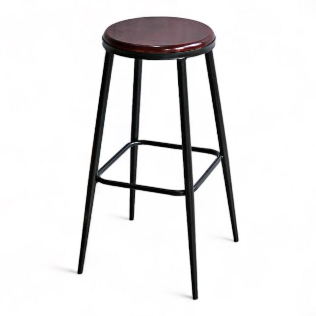 Ghế bar mặt gỗ tròn chân sắt sơn tĩnh điện GBSK015 Ghế bar mặt gỗ tròn chân sắt sơn tĩnh điện GBSK015