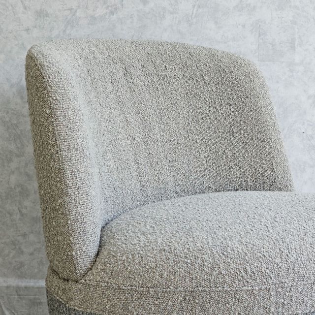 Ghế sofa xoay TARICA bọc vải BOUCLÉ xám trắng GSD68086