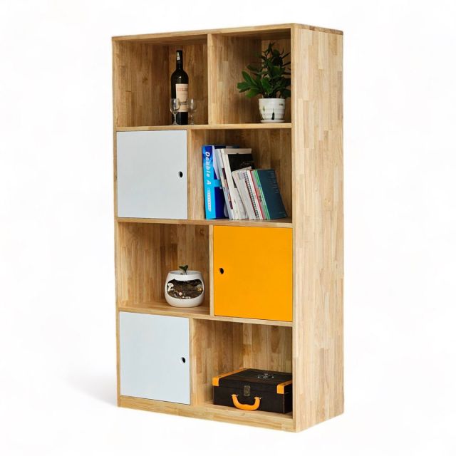 Kệ sách ENCLAVE có ngăn tủ 90x40x160cm gỗ cao su KS68225 Kệ sách ENCLAVE có ngăn tủ 90x40x160cm gỗ cao su KS68225