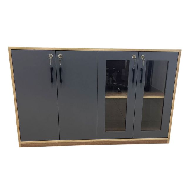 Tủ hồ sơ thấp 4 cánh có khóa 120x40x75cm gỗ plywood THS68067 Tủ hồ sơ thấp 4 cánh có khóa 120x40x75cm gỗ plywood THS68067