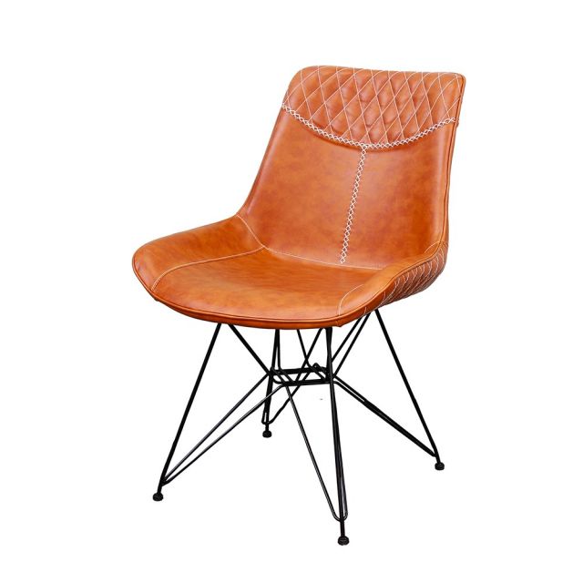 Ghế Aster nệm da Pu chân thép cao cấp GBC68030 Ghế Aster nệm da Pu chân thép cao cấp GBC68030