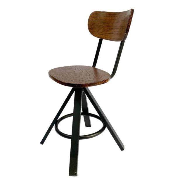 GCFSK46 - Ghế cafe gỗ chân sắt có lưng tựa GCFSK46 - Ghế cafe gỗ chân sắt có lưng tựa