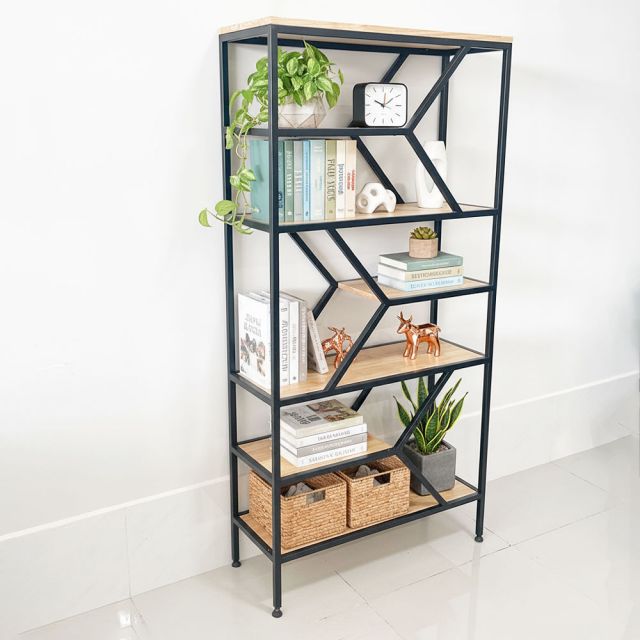 Kệ trang trí DIMONSHELF 80x30x160cm gỗ cao su KTB68052 Kệ trang trí DIMONSHELF 80x30x160cm gỗ cao su KTB68052