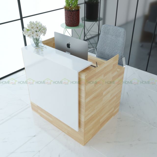 BLT68006 - Bàn lễ tân đon giản MiWhite - 100x80x100 (cm) BLT68006 - Bàn lễ tân đon giản MiWhite - 100x80x100 (cm)