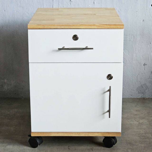 Tủ cá nhân 2 ngăn cửa trắng -  40x50x50 (cm) TCN68013