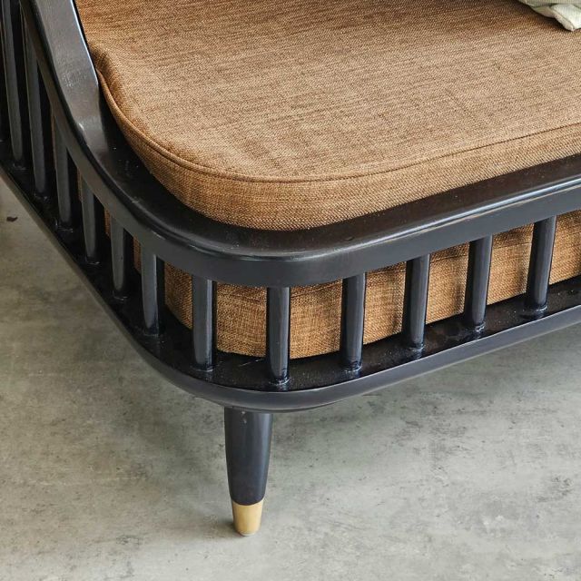 Ghế sofa băng 180x80cm KBH nan gỗ bọc vải bố SFB68089
