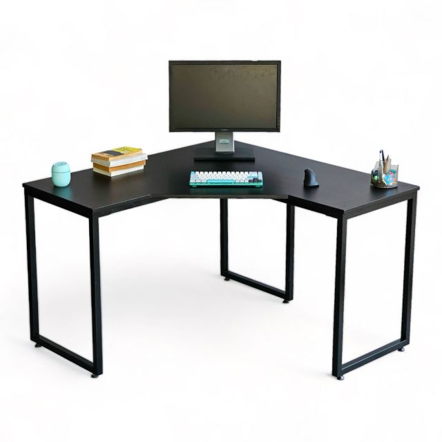 Bàn làm việc góc L 120x120cm gỗ cao su chân sắt lắp ráp sơn màu CD68024 Bàn làm việc góc L 120x120cm gỗ cao su chân sắt lắp ráp sơn màu CD68024