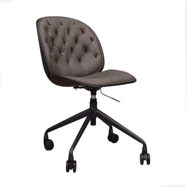 Ghế Beetle nâng hạ bọc nệm da bò chân sắt di động GAK-55FS Ghế Beetle nâng hạ bọc nệm da bò chân sắt di động GAK-55FS