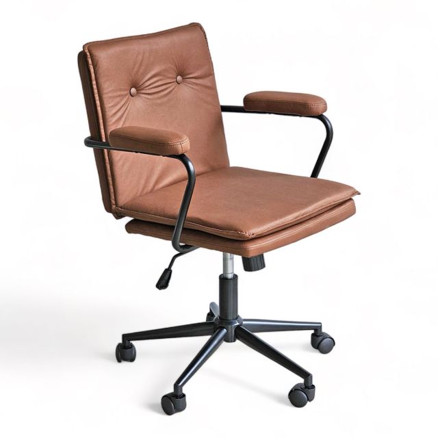 Ghế xoay bọc nệm da simili chân sắt GAK186