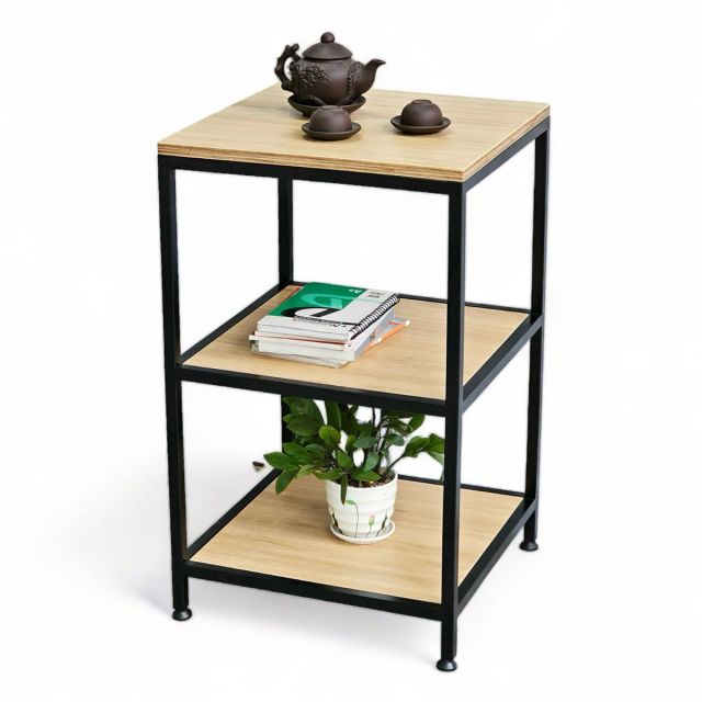 Kệ đứng 3 tầng 45x45x75cm gỗ plywood khung sắt KTB68160 Kệ đứng 3 tầng 45x45x75cm gỗ plywood khung sắt KTB68160