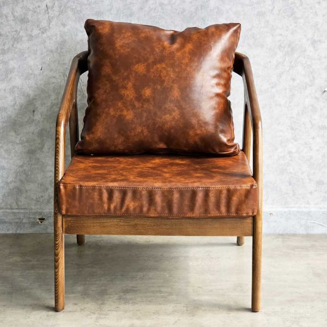 Ghế sofa đơn Kana khung gỗ Ash nệm simili GSD68061