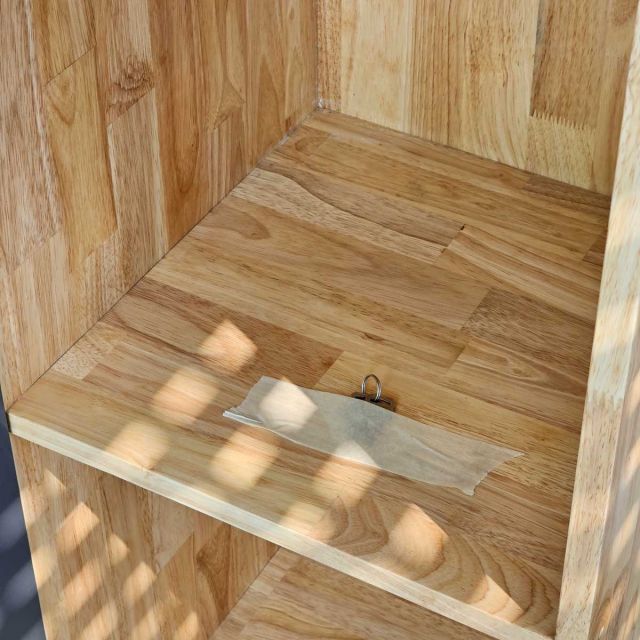 Tủ hồ sơ 40x40x220cm gỗ cao su có cửa kính THS68018