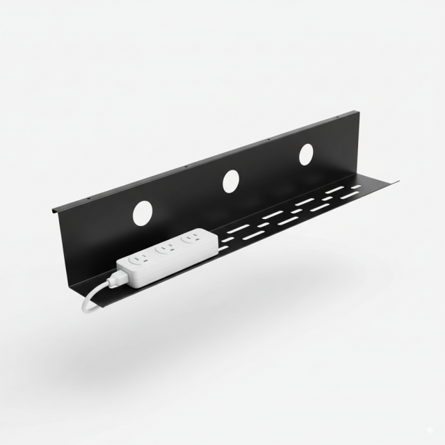 Khay đỡ dây diện gắn dưới bàn 60/100cm sắt sơn tĩnh điện WH1000 Khay đỡ dây diện gắn dưới bàn 60/100cm sắt sơn tĩnh điện WH1000