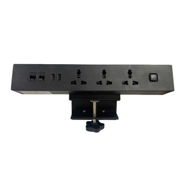 Ổ cắm điện đa năng kẹp mặt bàn làm việc HOECZ018 Ổ cắm điện đa năng kẹp mặt bàn làm việc HOECZ018