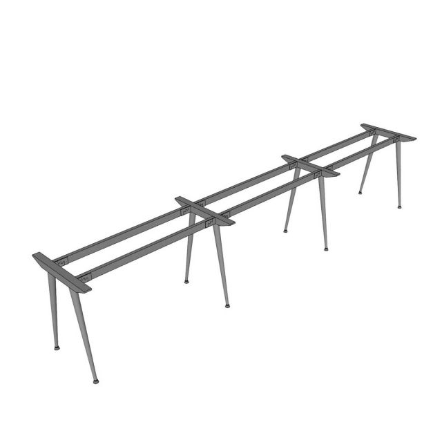 Chân sắt lắp ráp cho bàn cụm 3 360x60cm hệ CONE HCCO027
