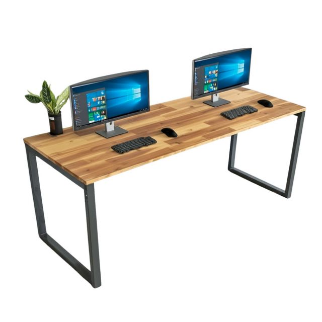 Bàn làm việc 200x70cm gỗ tràm chân sắt lắp ráp hệ Rectang HBRT091 Bàn làm việc 200x70cm gỗ tràm chân sắt lắp ráp hệ Rectang HBRT091