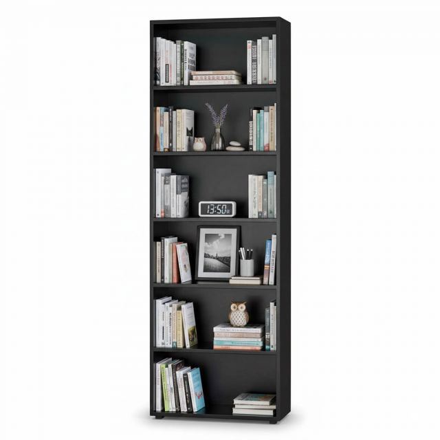 Kệ sách 6 tầng 60x25x180cm gỗ cao su KS68239 Kệ sách 6 tầng 60x25x180cm gỗ cao su KS68239