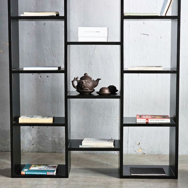 Kệ sách đứng 100x25x160cm gỗ cao su KS68243