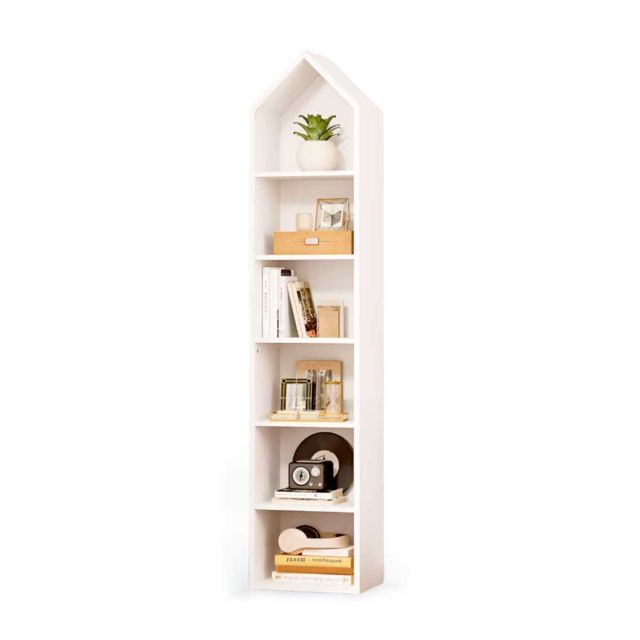 Kệ sách đứng 6 tầng 30x30x180cm gỗ cao su KS68250 Kệ sách đứng 6 tầng 30x30x180cm gỗ cao su KS68250