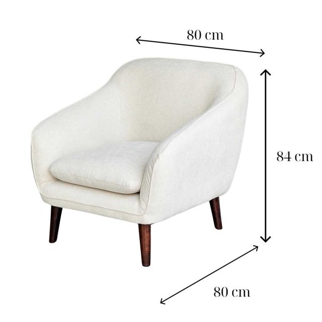 Ghế sofa đơn 84x80x84cm bọc vải chân gỗ GSD68094