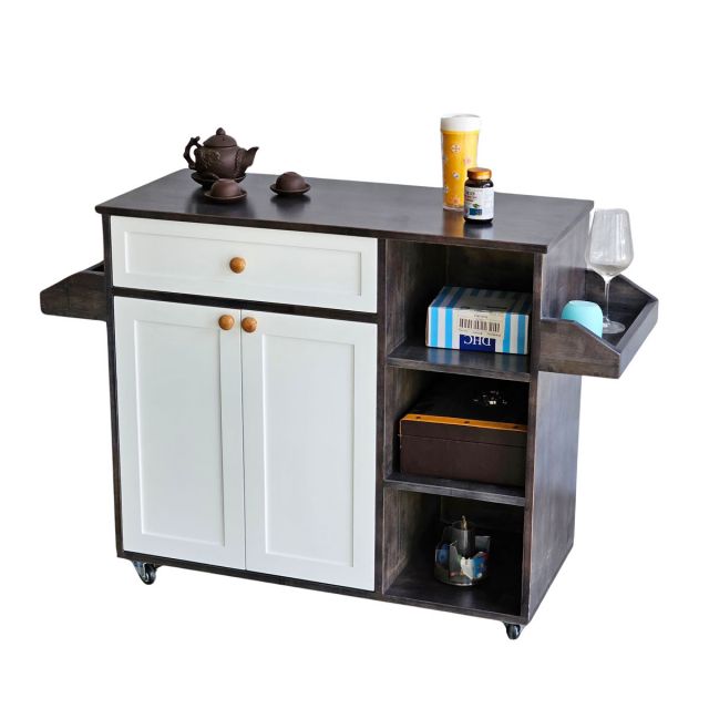 Kệ bếp di động KONA II 120x40x80cm gỗ cao su KB68049 Kệ bếp di động KONA II 120x40x80cm gỗ cao su KB68049