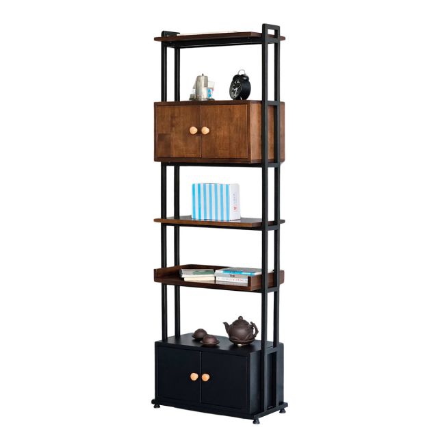 Kệ trang trí khung sắt 54x28x160cm gỗ cao su KTB68181 Kệ trang trí khung sắt 54x28x160cm gỗ cao su KTB68181