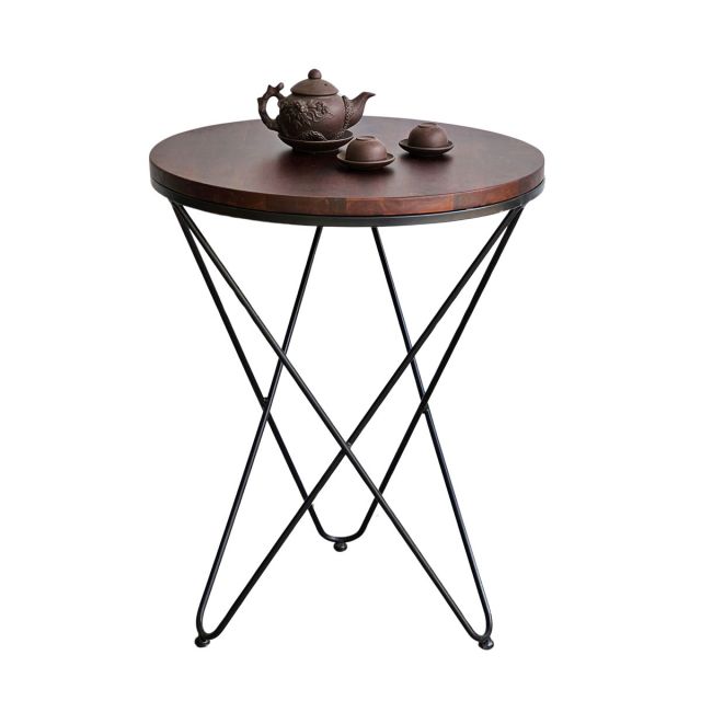 Bàn cafe tròn 60cm gỗ tràm CFD68222 Bàn cafe tròn 60cm gỗ tràm CFD68222