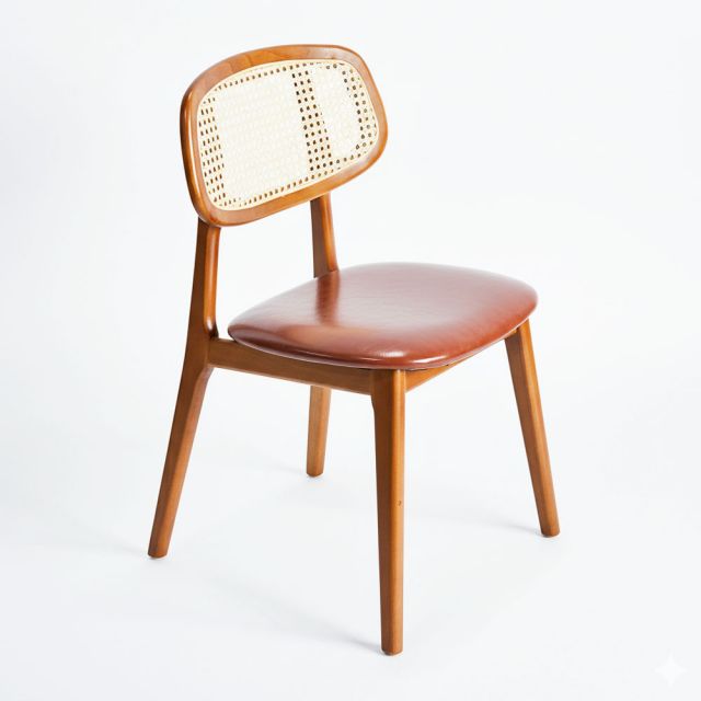 Ghế SECCO gỗ cao su lưng lưới mắt cáo GCF217