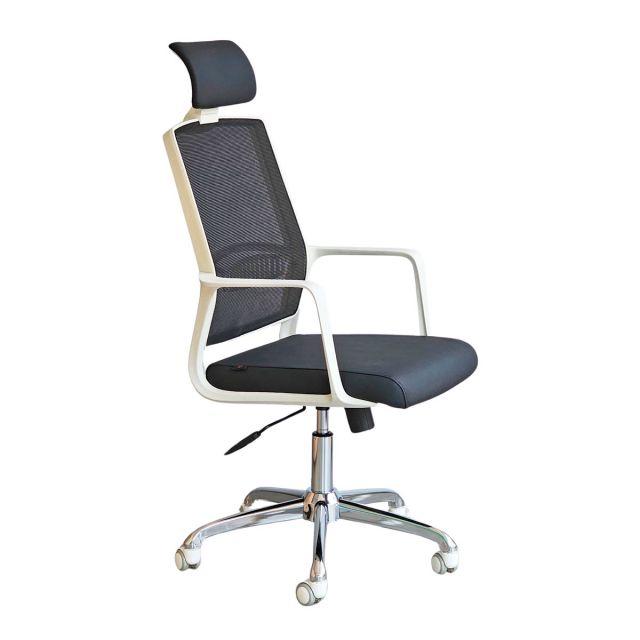 Ghế xoay văn phòng lưng lưới nệm bọc da HOGVP163 Ghế xoay văn phòng lưng lưới nệm bọc da HOGVP163