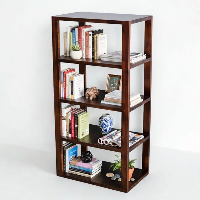Kệ sách 5 tầng 70x28x120cm gỗ tràm KS68254 Kệ sách 5 tầng 70x28x120cm gỗ tràm KS68254