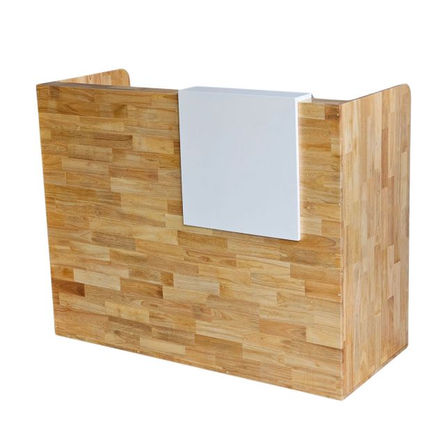 Quầy thu ngân 140x60x110cm gỗ cao su BLT68024 Quầy thu ngân 140x60x110cm gỗ cao su BLT68024