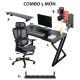 Combo bàn Gaming 140x70cm và ghế công thái học CBG68030