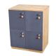 Tủ Locker 4 ngăn khóa 3 số 60x45x70cm gỗ cao su THSL001