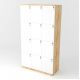 Tủ Locker 12 ngăn khóa số 100x45x160cm gỗ cao su THSL008
