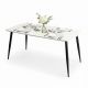 Bàn ăn chữ nhật 160x80cm mặt đá chân CONE BA68218