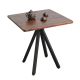 Bàn cafe vuông 70x70cm gỗ tràm chân sắt CFD68248