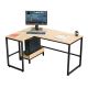Bàn máy tính góc L 140x100cm gỗ cao su CD68035